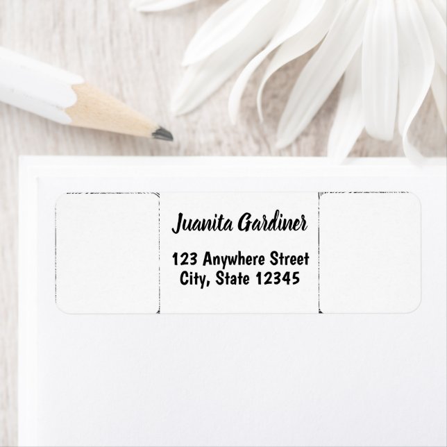 Black & White Abstract African American Women Label (Insitu)