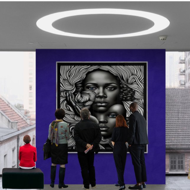 Black & White Abstract African American Women Poster (Creator Uploaded)