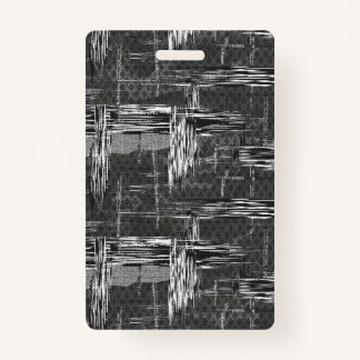 Black White Abstract Art Interior Design Texture Badge