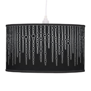 Black & White Abstract Chains Hanging Lamp