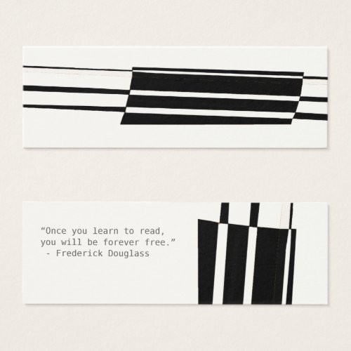 Abstract Art Black and White Bookmark Business Card Template