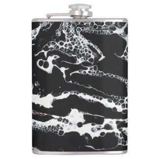 Black & White Abstract Flask - "Mini Cray"