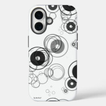  Black & White Abstract Geometric Circle Pattern 
