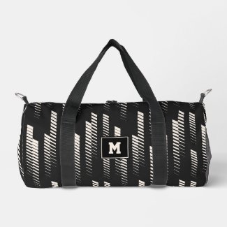 Black & White Abstract Geometric Stripes Sports 