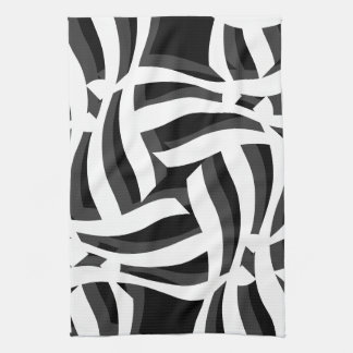 Black White Abstract Kitchen Towel