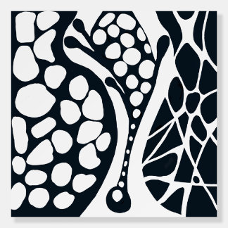 Black & White Abstract Modern Geometric Art Foam Board