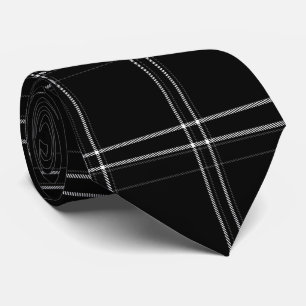 Black & White Abstract Neck Tie