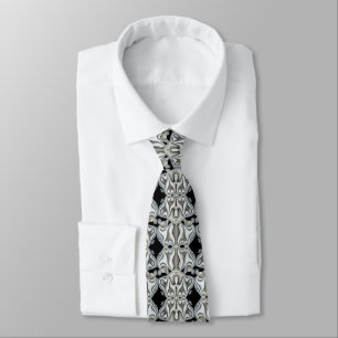 Black & White Abstract Neck Tie
