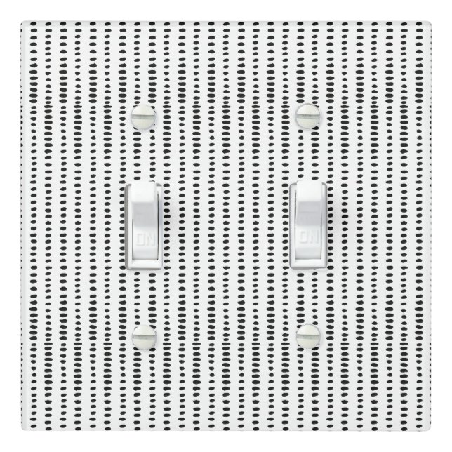 Black & White Abstract Pattern Light Switch Cover (In Situ)