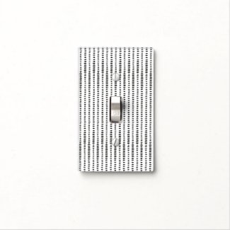 Black & White Abstract Pattern Light Switch Cover