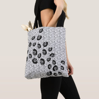 Black White Abstract Pattern Modern Wall Art | Bol Tote Bag