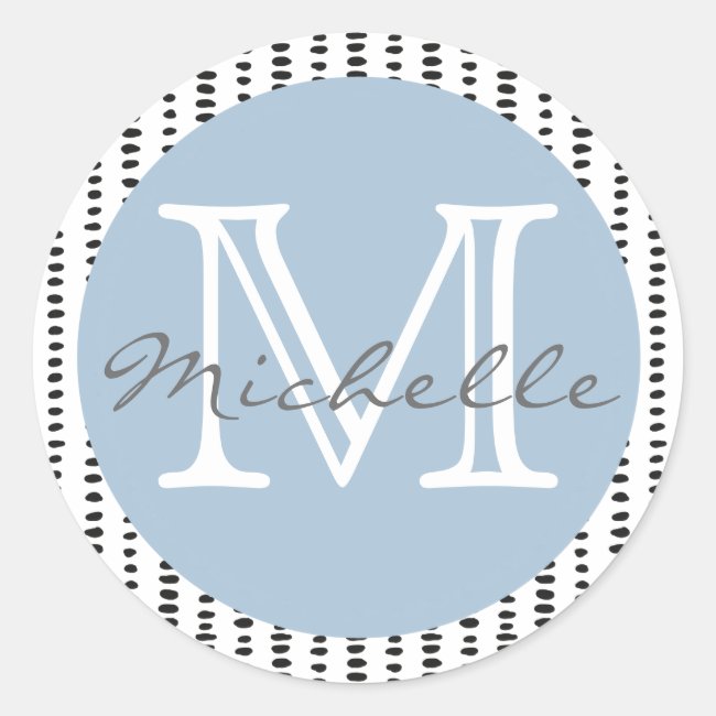 Black & White Abstract Pattern Monogram