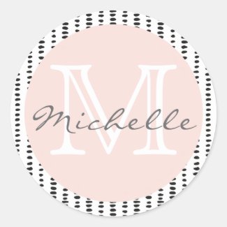 Black & White Abstract Pattern Monogram