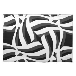 Black White Abstract Placemats