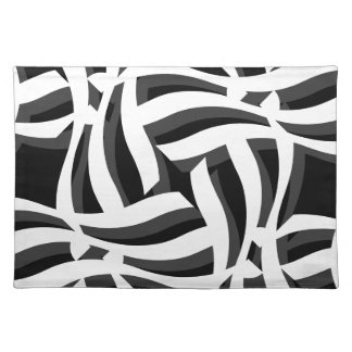 Black White Abstract Placemats