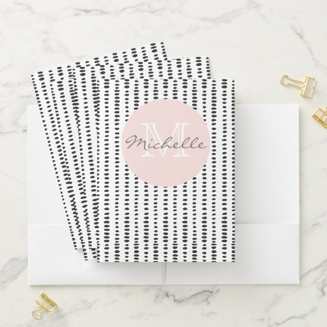 Black & White Abstract Polkadots | Pocket Folder (In Situ)