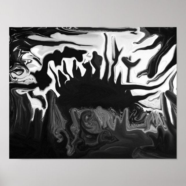 Black & White abstract poster (Front)
