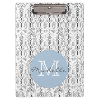 Black & White Abstract Retro Pattern Clipboard