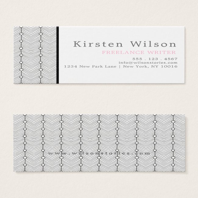 Black & White Abstract Retro Print Business Card