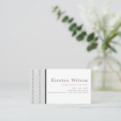 Black & White Abstract Retro Print Business Card (Standing Front)