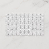 Black & White Abstract Retro Print Business Card (Back)