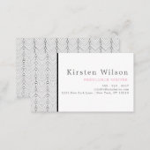 Black & White Abstract Retro Print Business Card (Front/Back)