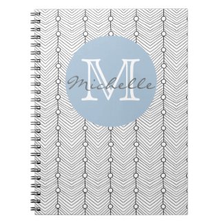 Black & White Abstract Retro Print Monogram