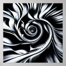 Black & White Abstract Rose