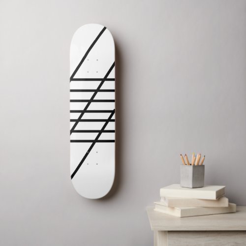 Black  White Abstract Skateboard Wall Art