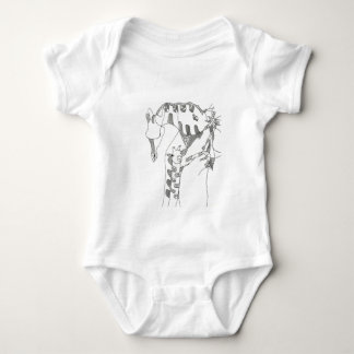Black & white abstract stick tapestries wood wall baby bodysuit