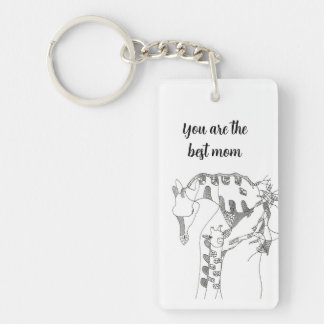 Black & white abstract stick tapestries wood wall keychain