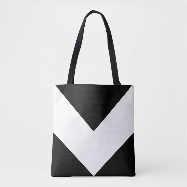Black & White Abstract Triangle Geometric Shapes Tote Bag | Zazzle