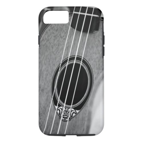 Black White Acoustic Classical Spanish Guitar iPhone 87 Case