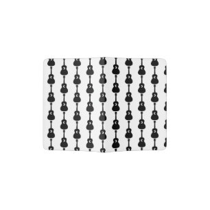 Black & White Acoustic Guitar Pattern Passport Holder