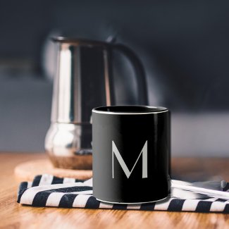  Black & white  - add monogram  