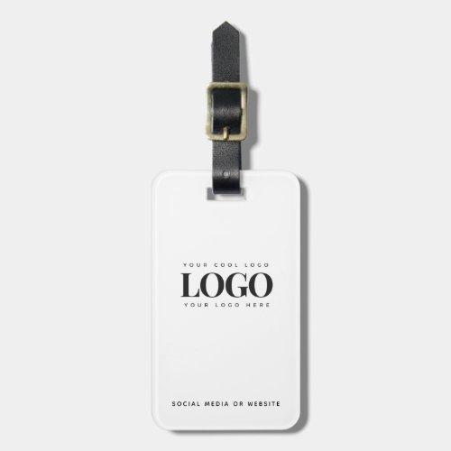 Black White Add Your Company Logo Business Custom Luggage Tag