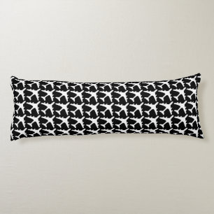 Black white airplane pattern body pillow