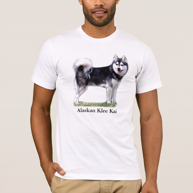 Black & White Alaskan Klee Kai T-Shirt (Front)