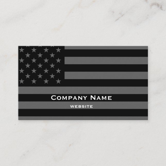 Black & White American Business Card (Front)