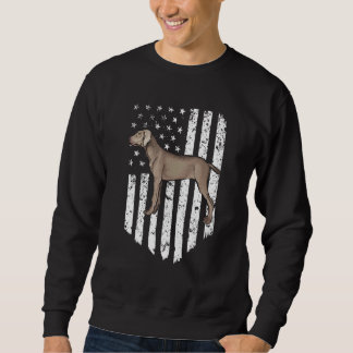 Black White American Flag Pointer 4th Of July Usa Sweatshirt
