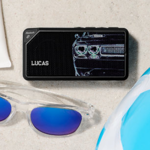 Black & White American Muscle Car Father's Day Bluetooth Speaker