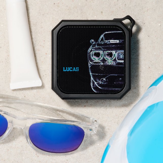 Black & White American Muscle Headlight Car Bluetooth Speaker (Insitu(Beach))