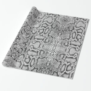 Black White Anaconda Exotic Snakeskin Wrapping Paper