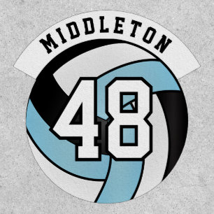 Black, White and Baby Blue Volleyball 🏐 Patch