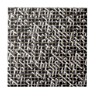Black White and Beige Textured Ceramic Tile