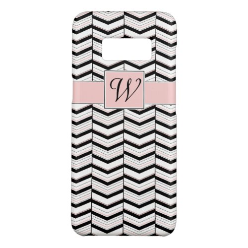 Black White and Blush Chevron Case_Mate Case