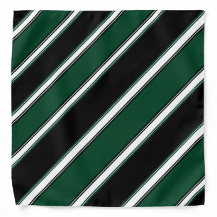 Black White and Evergreen Bandana