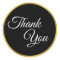 Black, White and Faux Gold Thank You