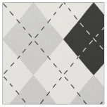 Black White and Gray Argyle Fabric