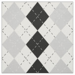 Black White and Gray Argyle Fabric